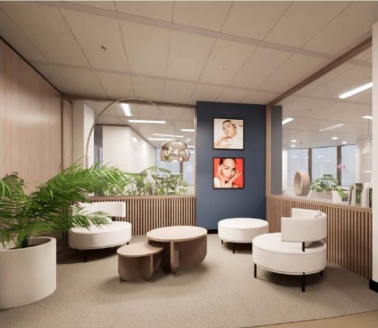 Espace de travail contemporain et lumineux
